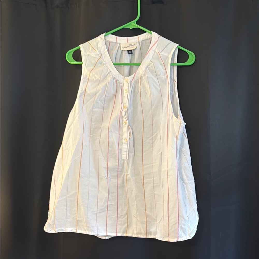 Universal Thread White Sleeveless Boxy Tank Top